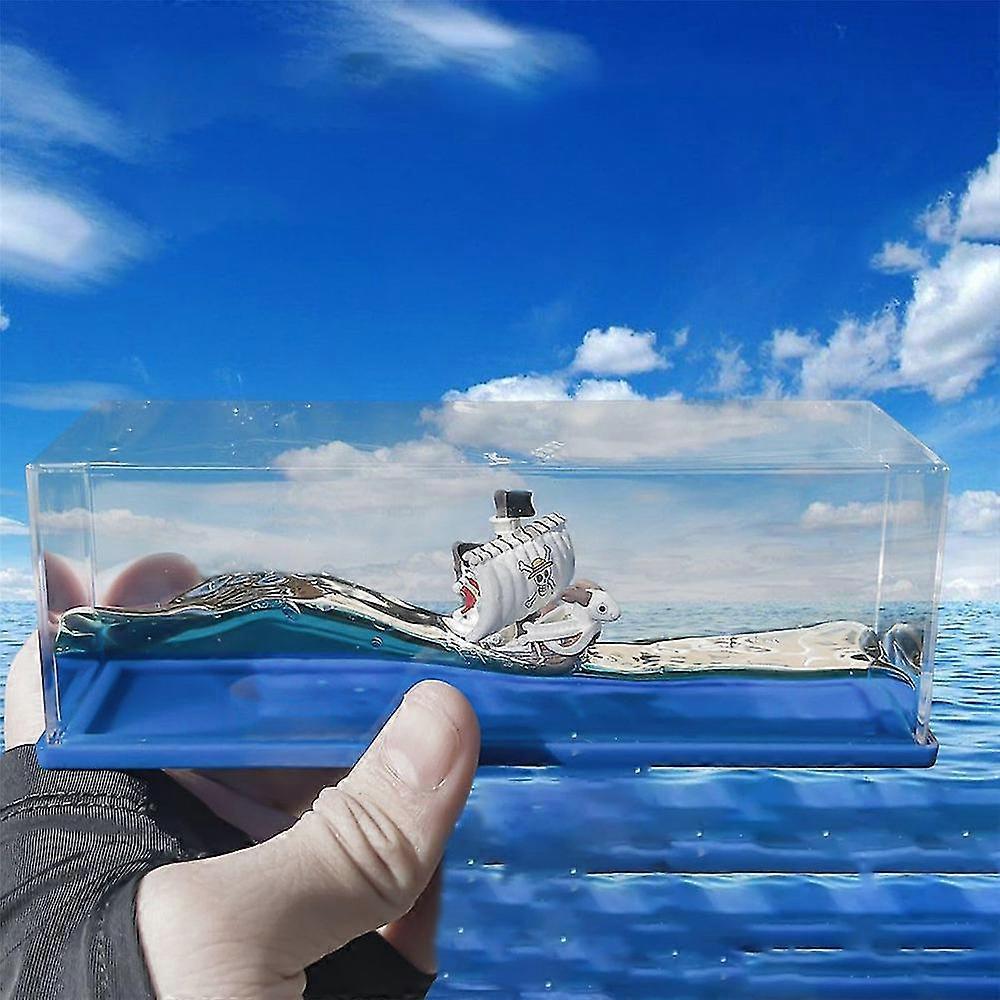 أنيمي قطعة واحدة الذهاب مرح سفينة سياحية نموذج السائل موجة غير قابلة للغرق قارب لعبة ديكور مكتب المنزل هدايا إبداعية للجماهير