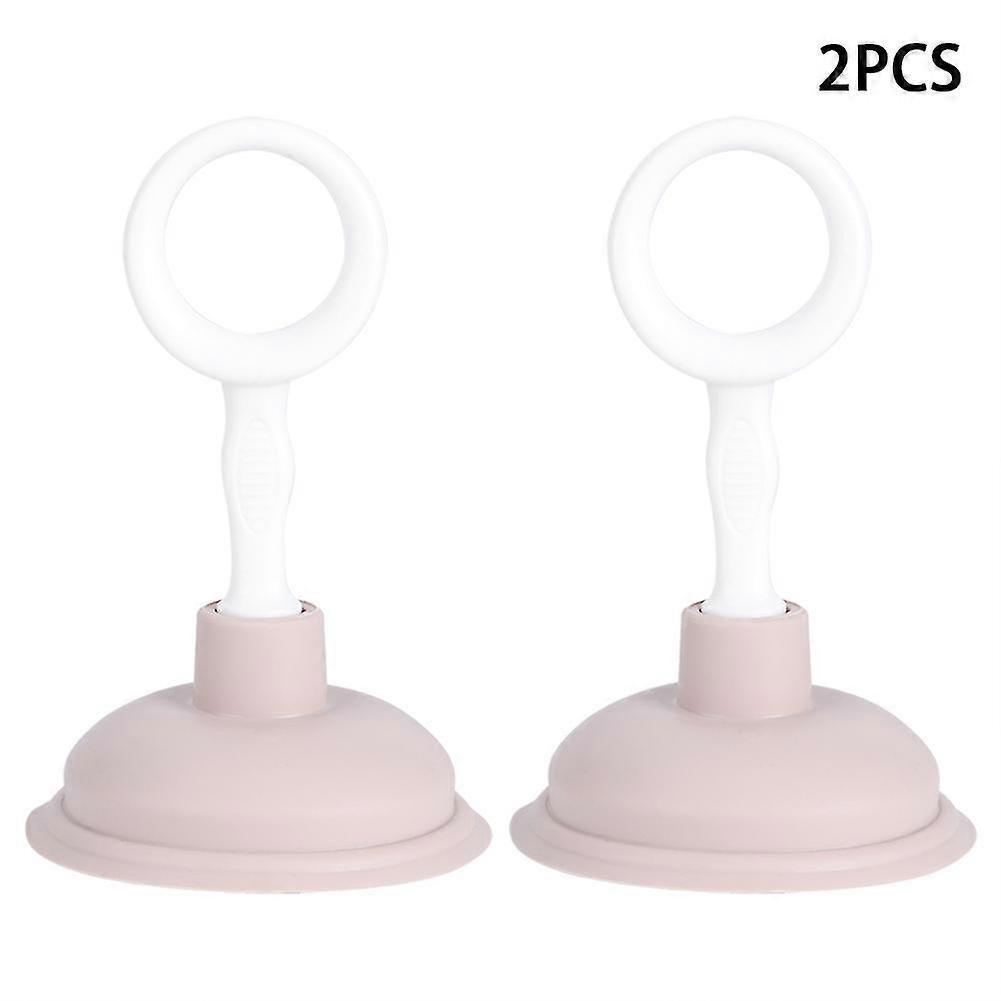 2pcs Handheld Suction Pipe Cleaner Pipeline Dredging Cleaning Tool For Kitchen Bathroom Usepink