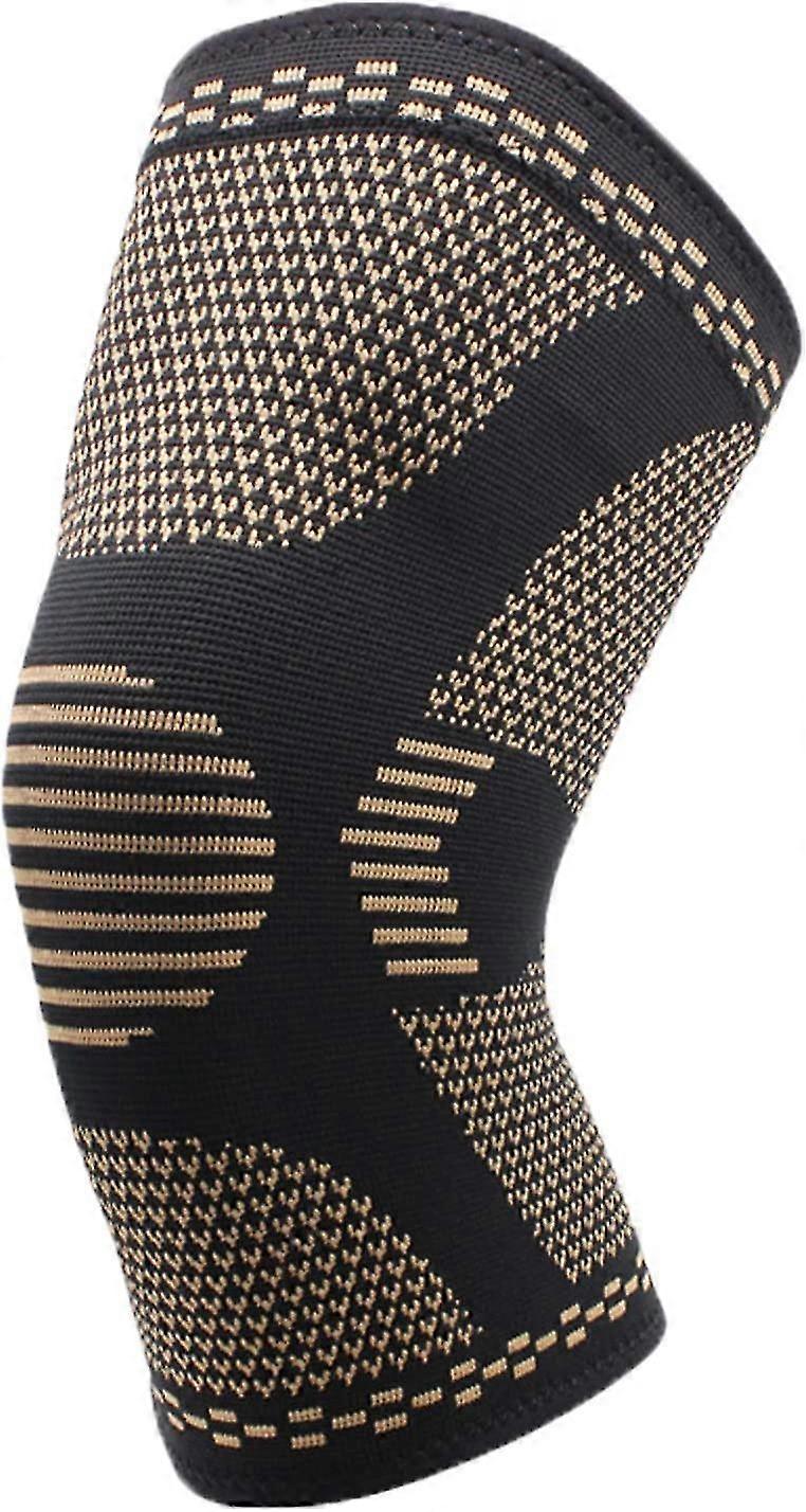 Copper Infused Knee Support Support Compression Sleeve - For Joint Pain, Arthritis, Injury, Meniscus Torn Size L 1 Pair