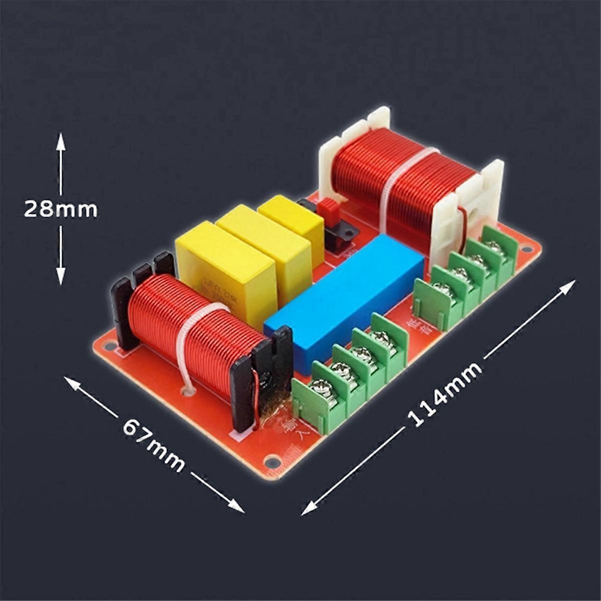 Adjustable Crossover Divider 250W Audiophile Dedicated Crossover 3-Way Speaker One Tweeter Two Bass