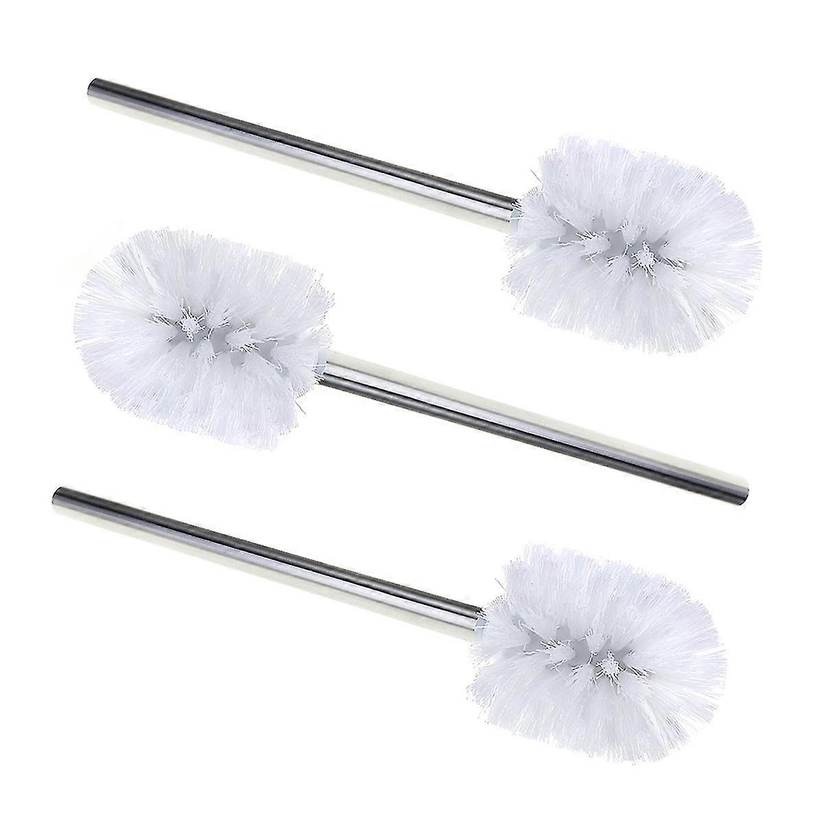 3pcs Edelstahl-WC-Badreinigung WC-Bürstenkopfhalter