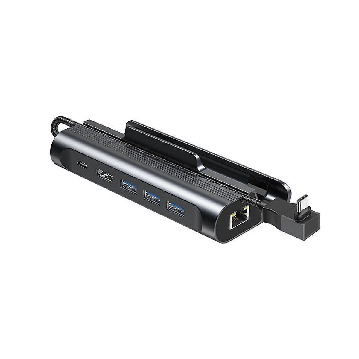 For Docking Station 6In1 Docking Station Base USB 3.0HDMI-Compatible 4K@60Hz RJ45 Gigabit Ethernet