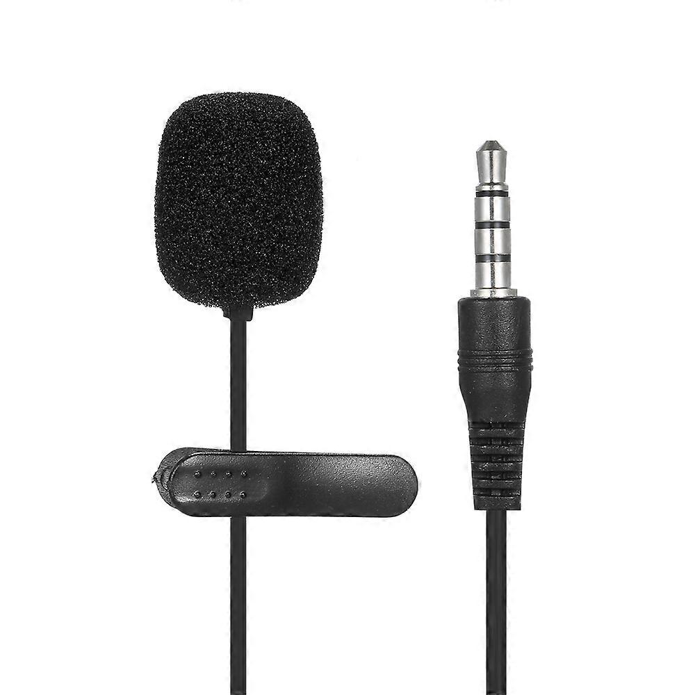 Clip-on Lapel Microphone 3.5mm Wired Condenser Mic for Teaching Speeching