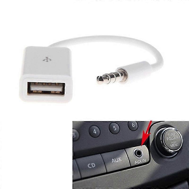 2 μορφές 5mm ακουστικό βούλωμα αρσενικό σε usb 2.0 θηλυκά καλώδια μετατροπέων προσαρμοστών Otg
