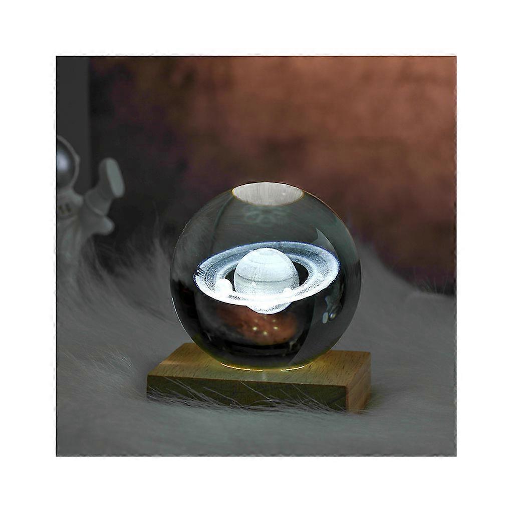 3D Glass Material Glowing Crystal Balls Ornaments 7 Different Styles to Choose