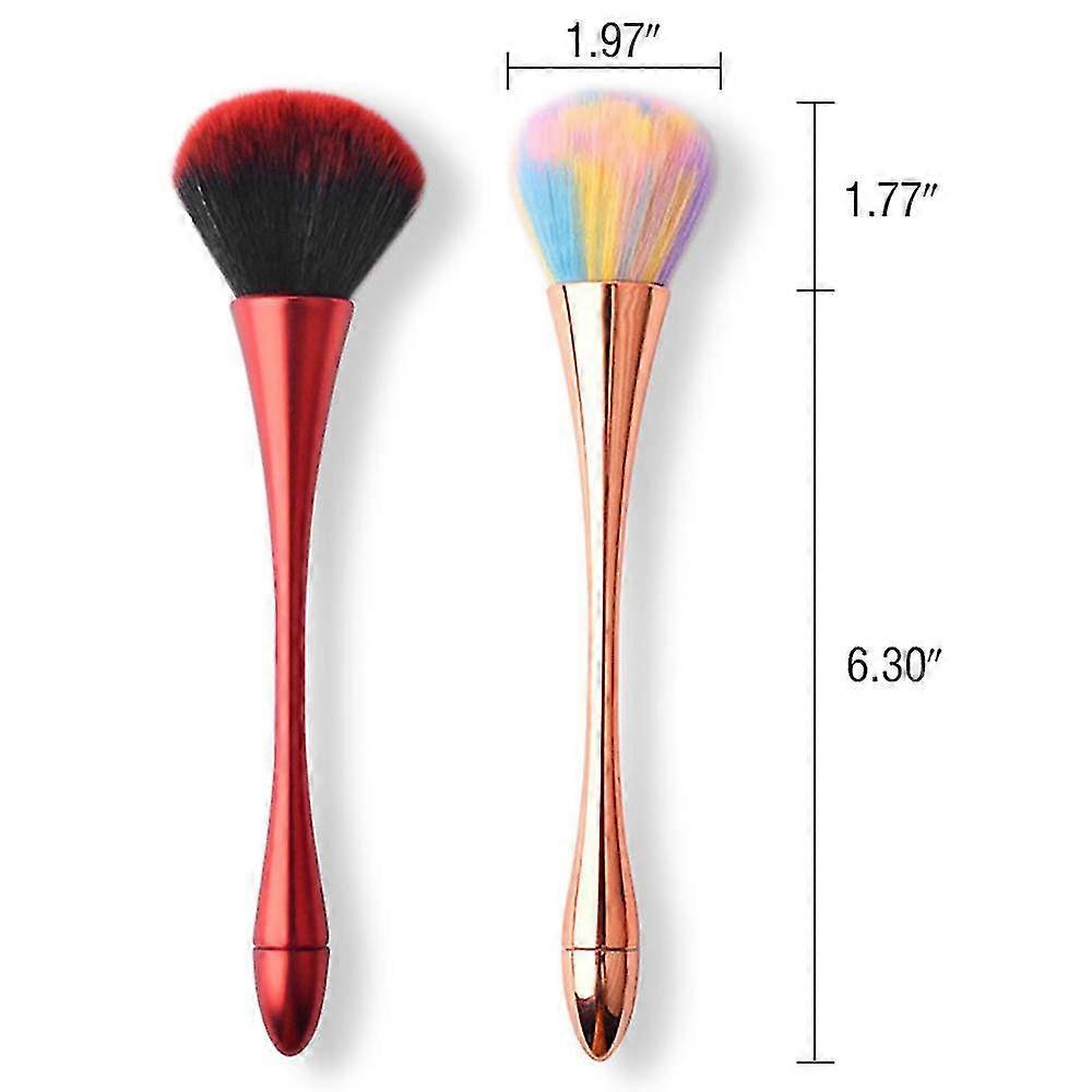 2 Pcs Nail Brushes Remove Dust Powder