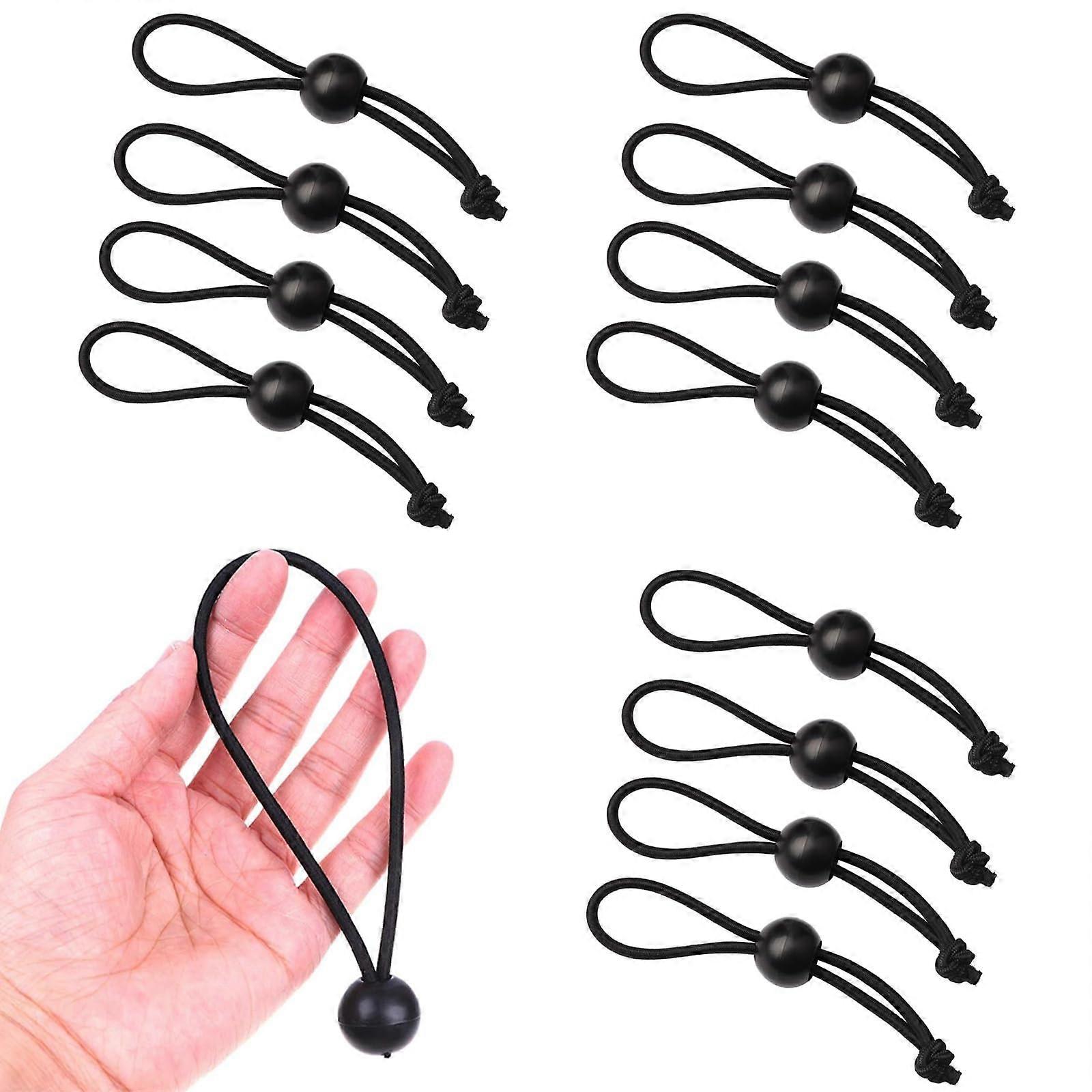 12 Pcs Tent Pole Elastic, Ball Bungee Cords, Flag Bungees Tarp Bungee Cord Ball Bungees for Banner, Tarpaulins