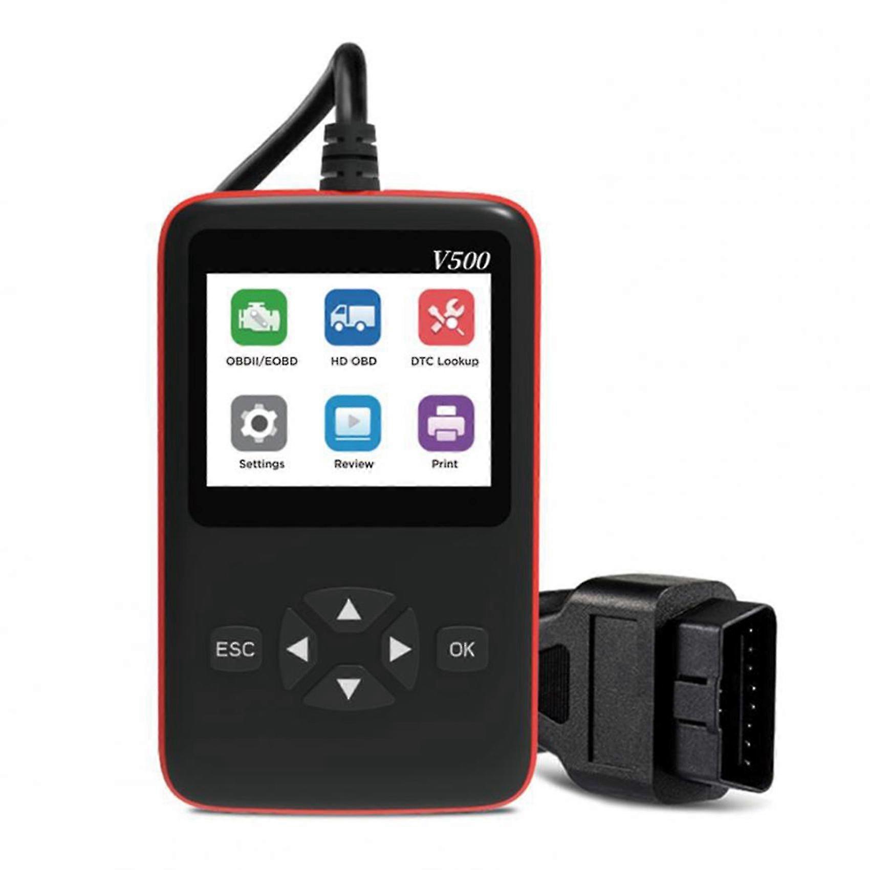 V500 Universal Diagnostics Scanner Fault Detector Plug And Play Fast Detector Obd Truck Code Reader