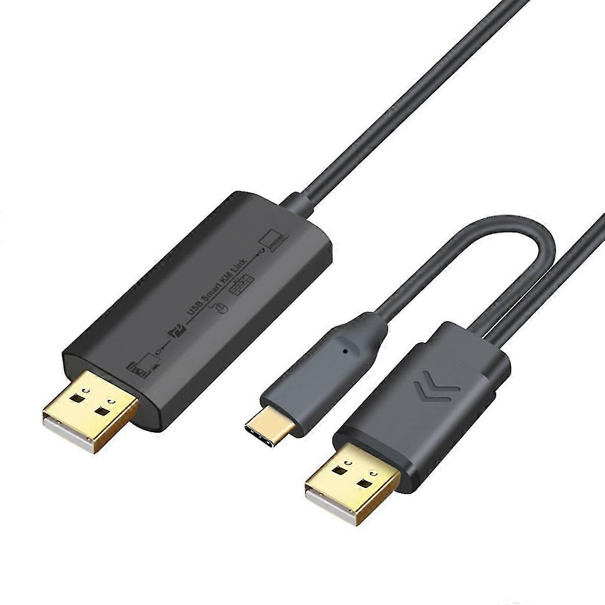 Usb2.0 Computer Data Copying Cable Male To Male Computer Data Transfer Type-c