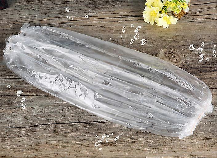 100Pcs Protective Waterproof Disposable Plastic Arm Sleeves Covers Oversleeves.