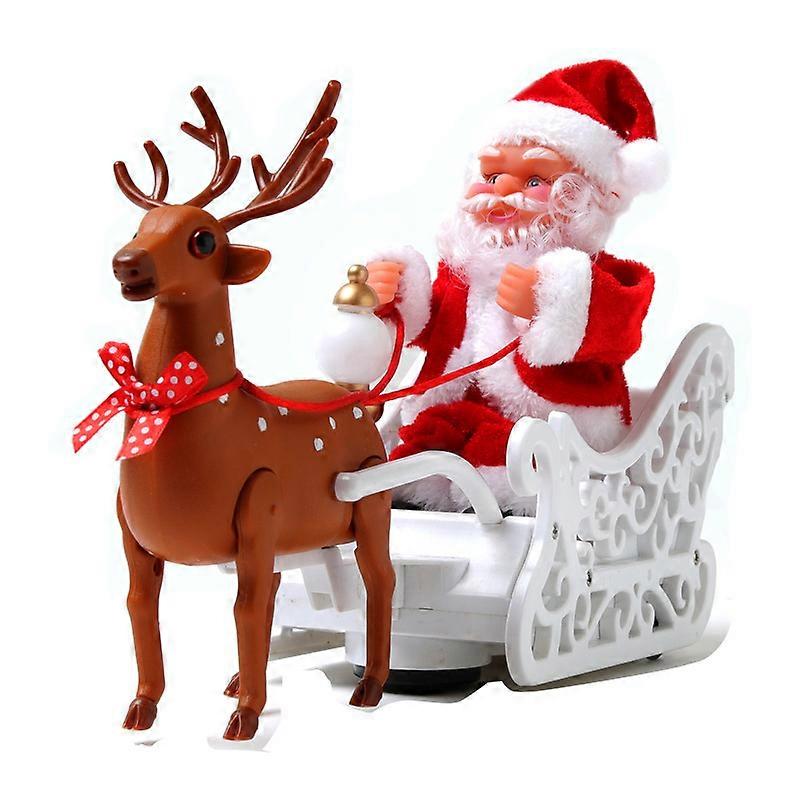 Santa Claus Elk Sled Electric Car Pulling