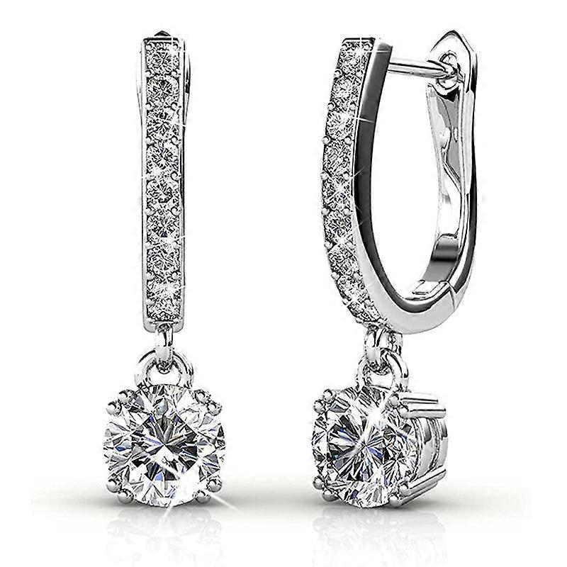 925 silver earrings temperament U  shaped