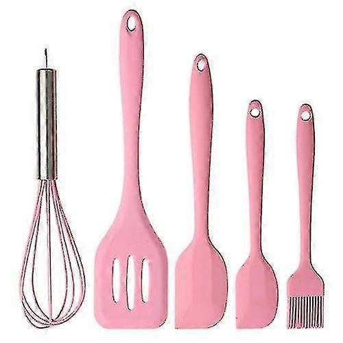5Pcs/Set Pink Silicone Cooking Tool Sets Egg Beater Kitchenware With Box|Cooking Tool Sets