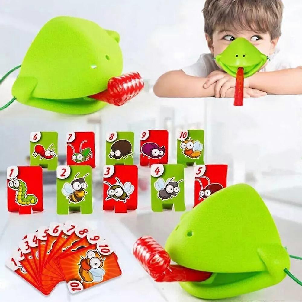 Frog Mouth Tic Tac Tongue Catch Game Joint Take Card Eat Pest Desktop Board Game,50% Offer