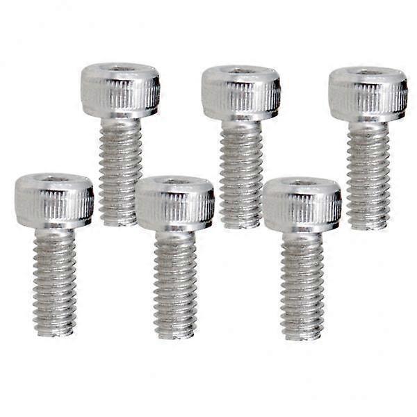 6x6 Pieces Electric Guitar Locking String Nut Clamp Hexagon screws M4 silver