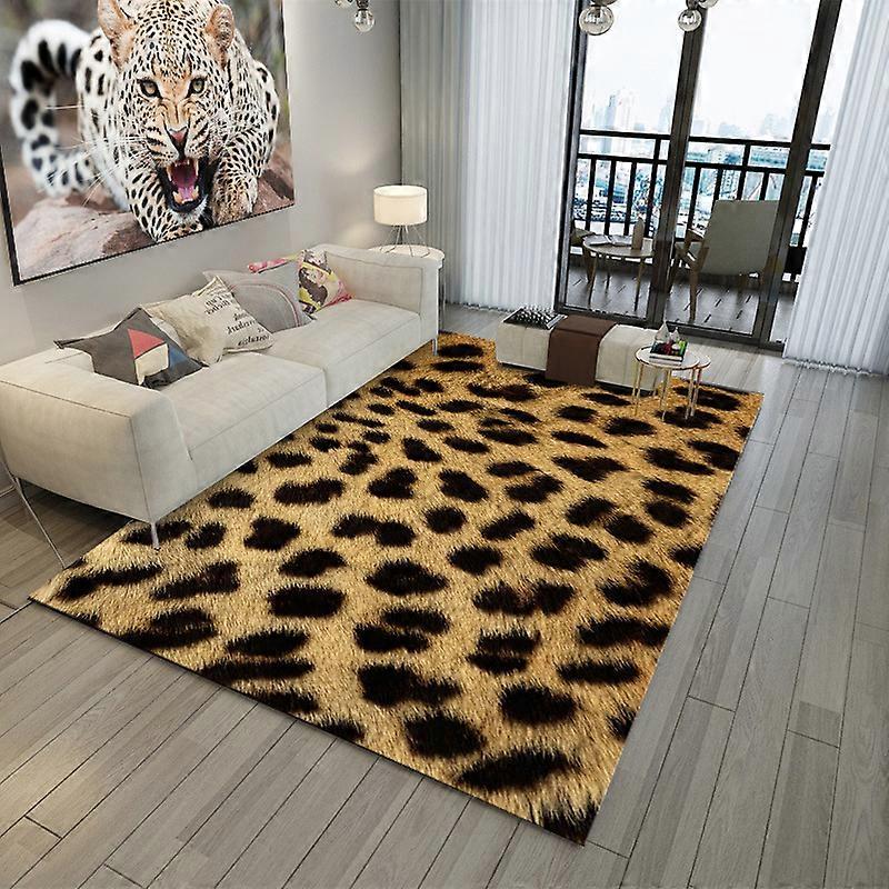 נמר נחש דפוס פרה שטיח ריבוע נגד החלקה שטיח רצפה שטיח תלת מימד מחצלת מונעת החלקה חדר אוכל סלון שטיח חדר שינה רך