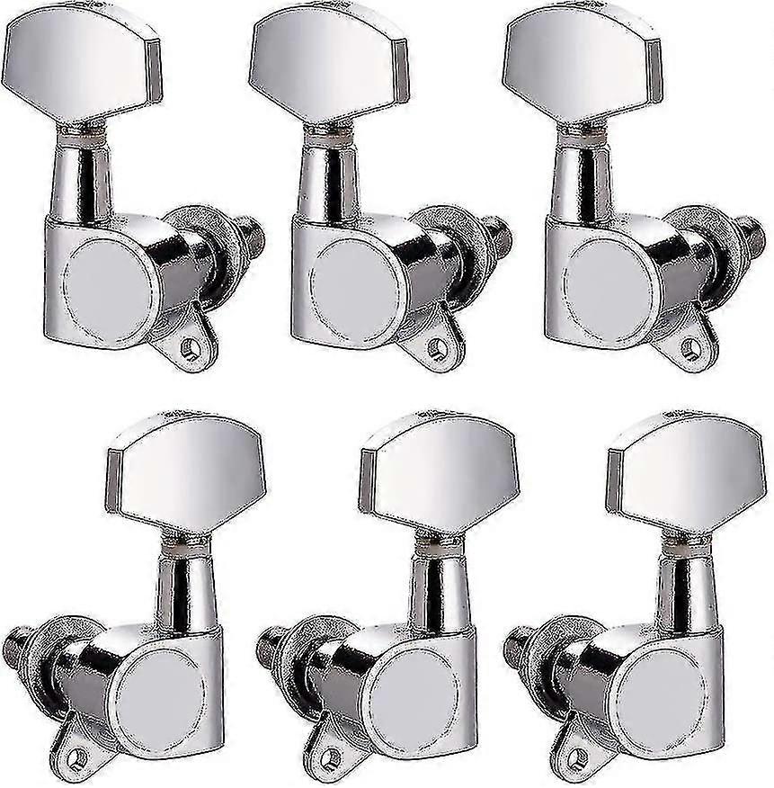 6pcs Guitar String Tuning Pegs 3l3r Chrome Tuners Guitar Machine Heads For Electric Guitar Cy