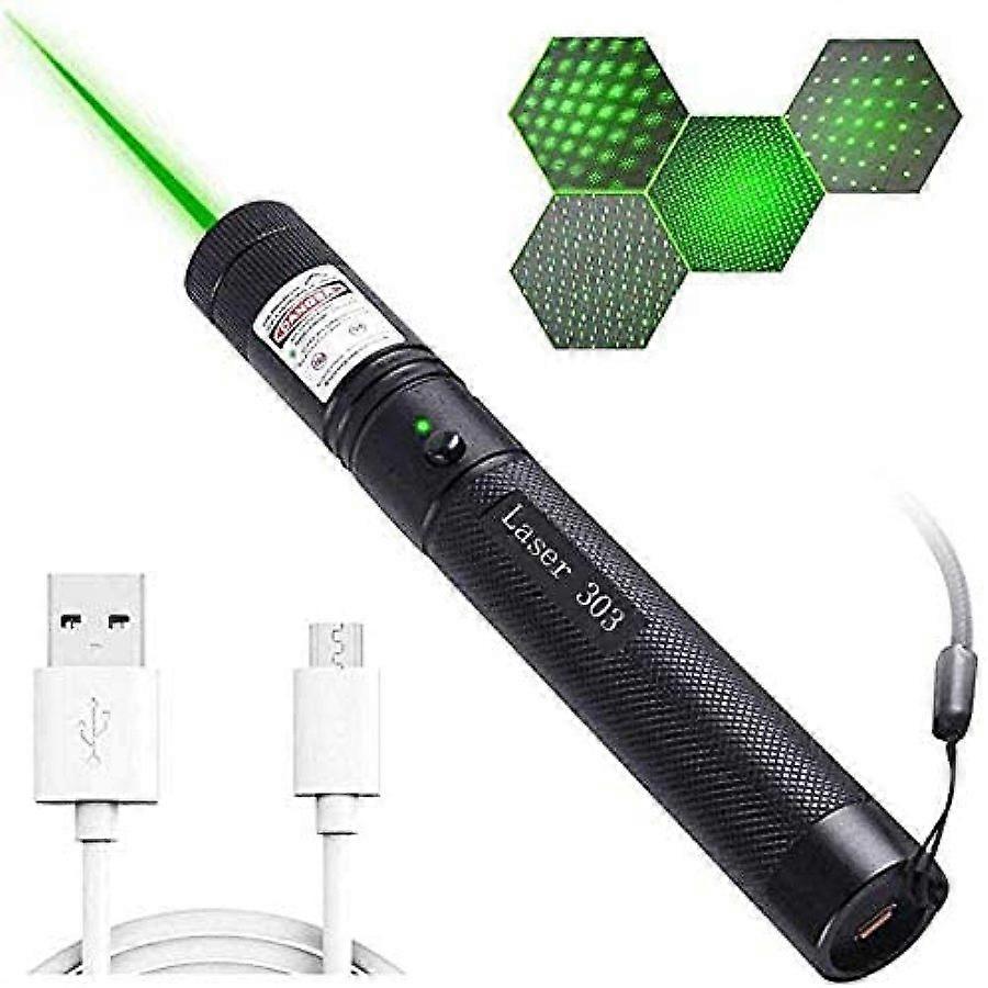 High-Power Portable Usb Load Green Red-Led Flashlight With Adjustable Focus And Waterproof, Portable Mini
