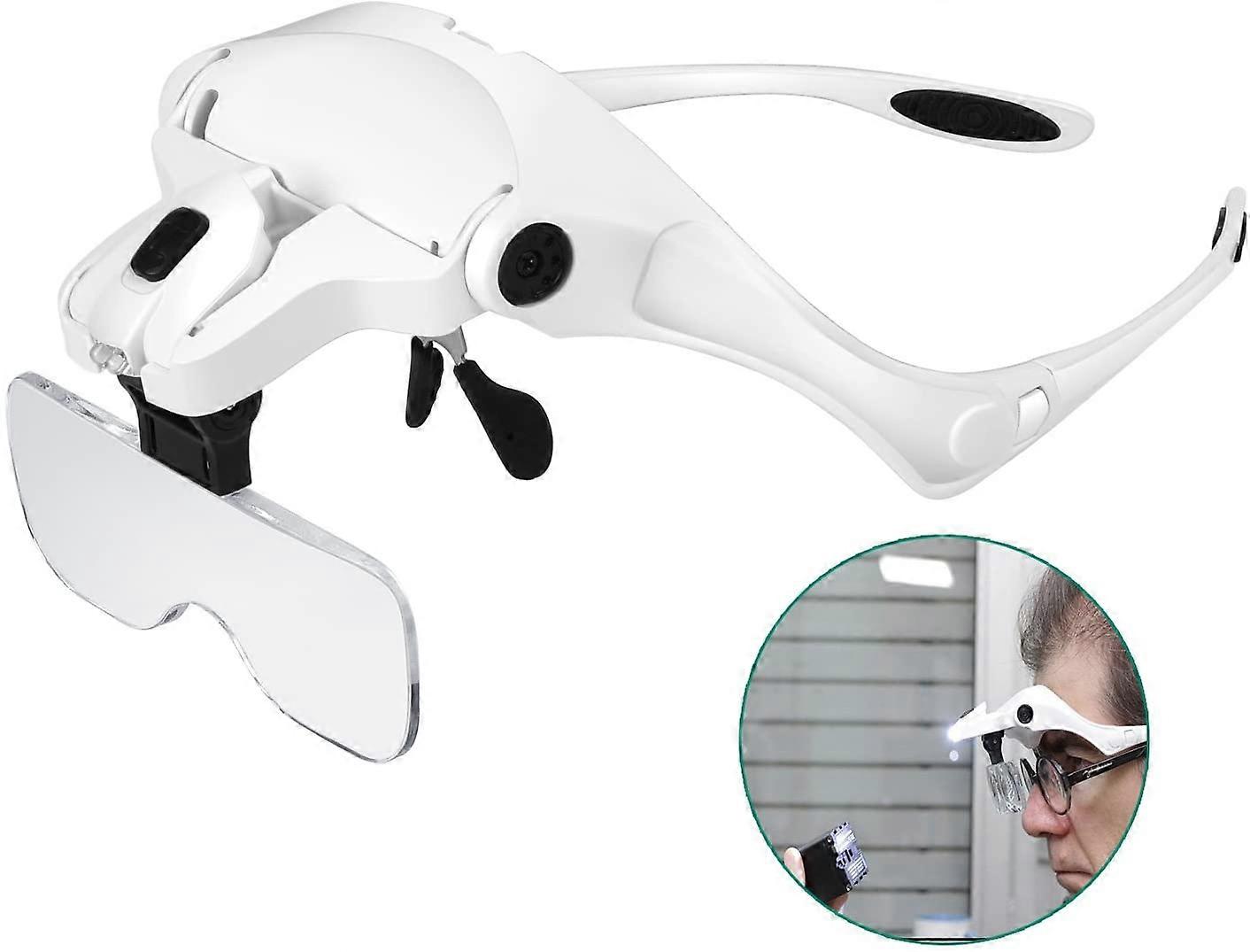 Magnifying Glasses with Light - Hands Free Headband Magnifier for Close-up Work