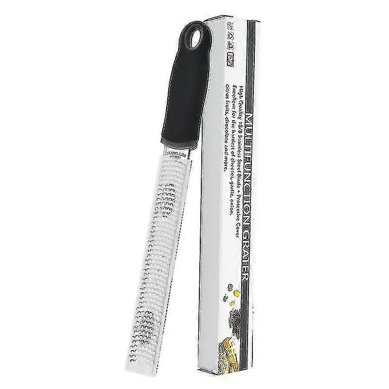 Microplane Zester Grater In Black Color For Citrus, Parmesan, Ginger, Chocolate And Nutmeg With Fine Blade