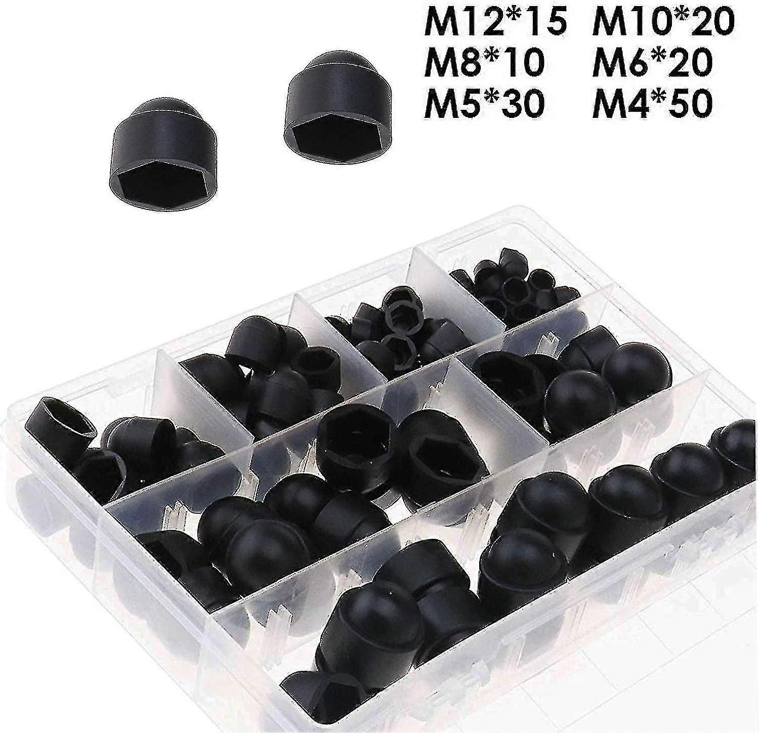 145 Pcs Cap Bolts, Nut Cover Cap, Hexagon Cap Bolt Nut Hexagonal Hexagonal