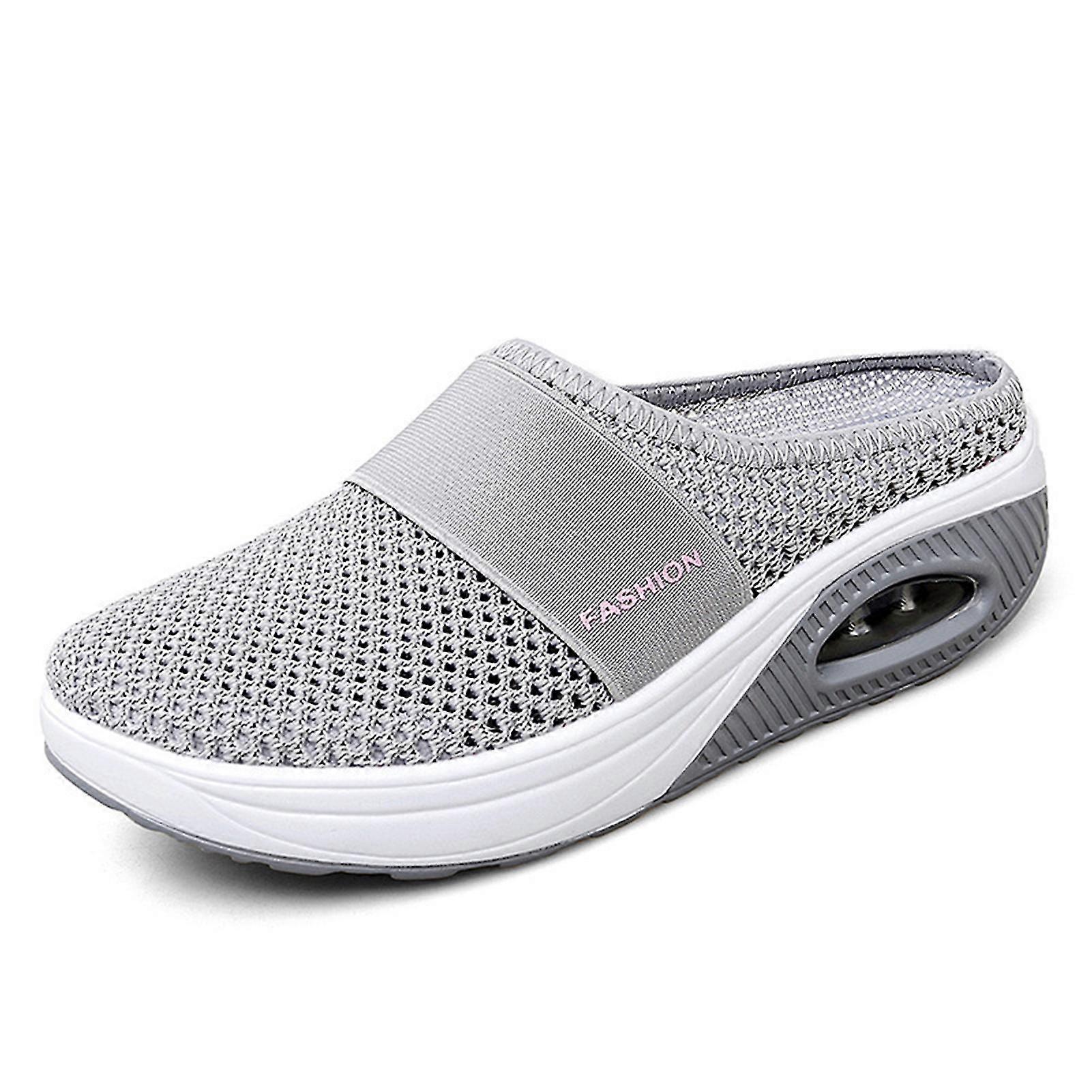 Cuscino d'aria Scarpe da passeggio Traspirante Casual Mesh [Grigio]
