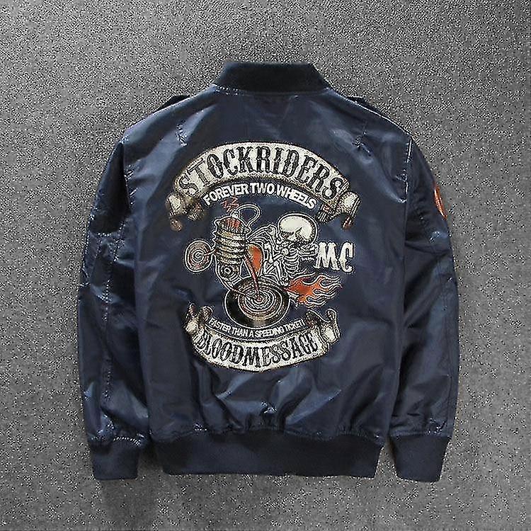 Men Big Size Baseball Skull Windbreaker Jackets