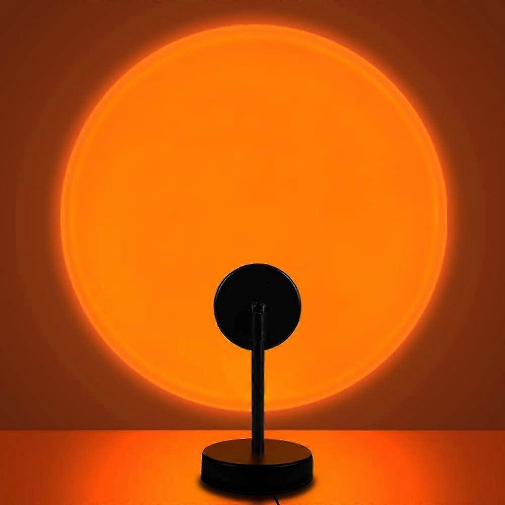 Lampe de coucher de soleil, Projecteur Lumière Soleil Led Projection Lumière de nuit 180 degrés Rotation Romantique