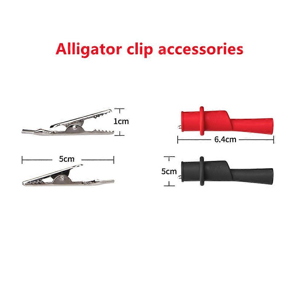 1 pair Digital Multimeter probe Soft-silicone-wire Needle-tip Universal test leads with Alligator clip For LED tester Multimetro