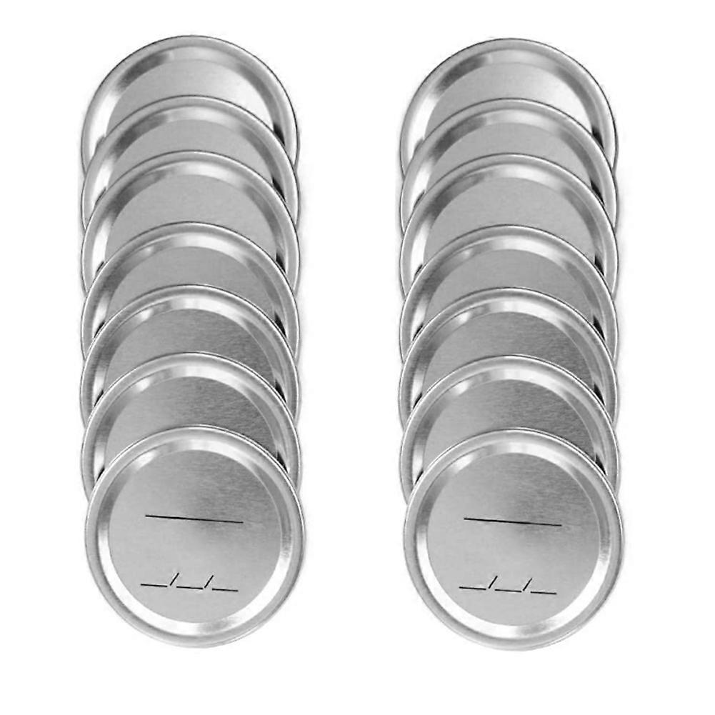 Canning Lids Regular Mouth for Ball/Kerr Jars, Split-Type Metal Jar Lids with Silicone Seals, Silver, 14 PCS