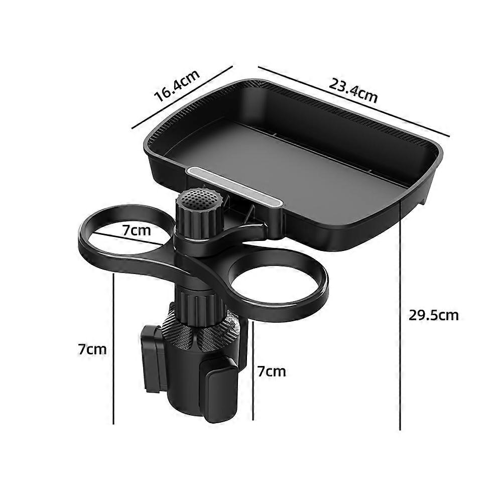 4 In 1 Cup Holder Phone Mount for Car Adjustable Car Food Tray Expander with 360 Rotation Tray for Car Accesssories
