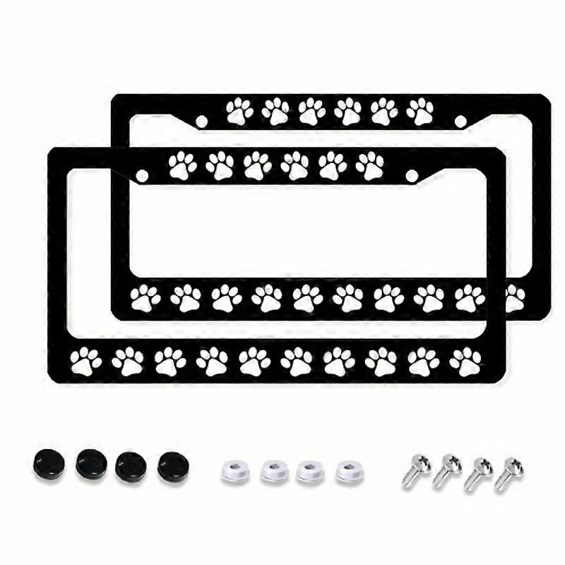 Round Hole And Four Hole License Plate Frame Auto Exterior Accessories License Plate Frame Decoration