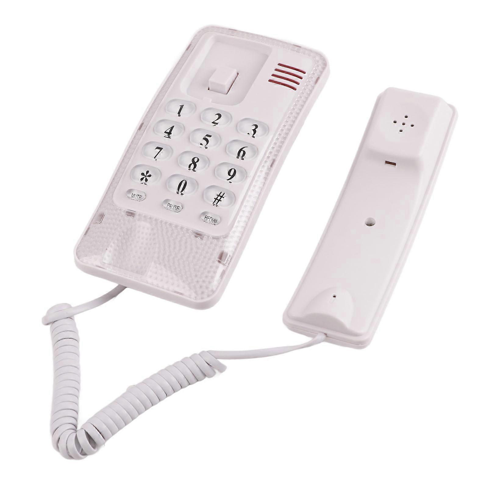 KXT-4381 Wall Mount Corded Phone for Home with Redial Quick Flash Call Mute