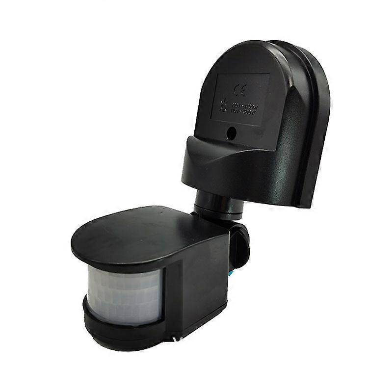 Black 220v infrared sensor switch with black motion detector spotlight lamp base