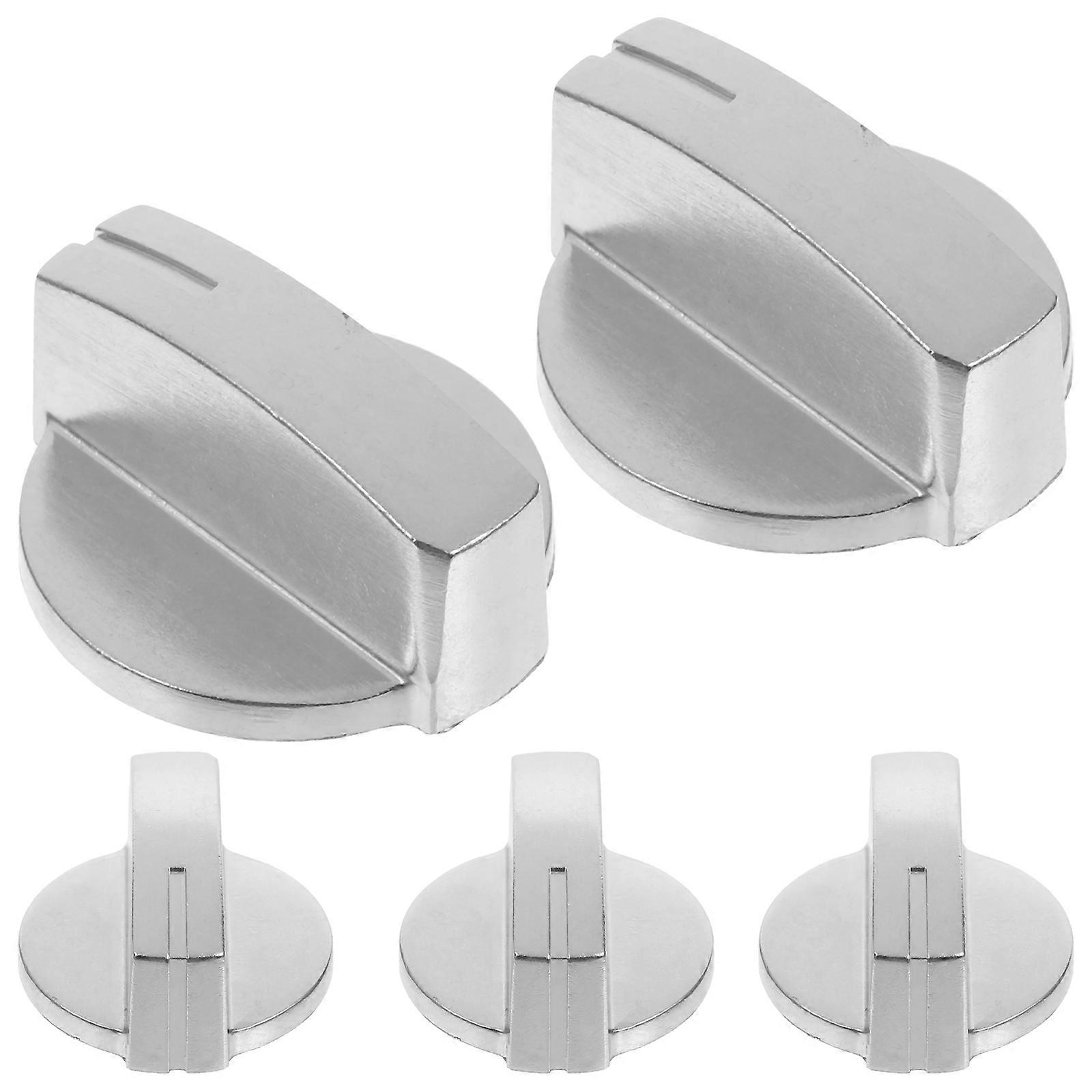 5pcs Kitchen Gas Stove Control Switch Knobs Stainless Steel Gas Cooker Switches