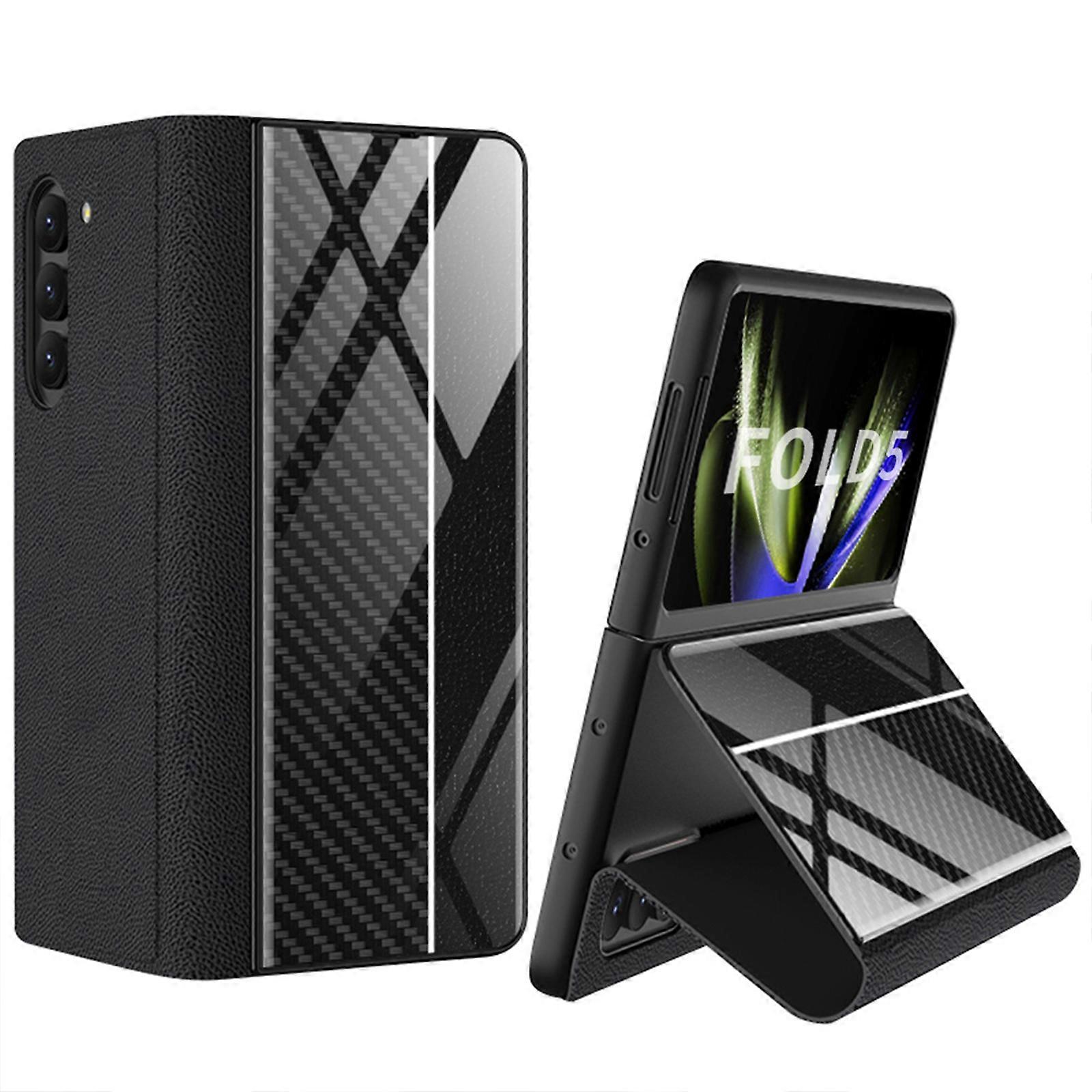 for Samsung Galaxy Z Fold 5 Case,Hidden Kickstand with Built-in Screen Protector 360 Full Protective Anti-Slip Shockproof Phone Case for Z Fold 5 5G