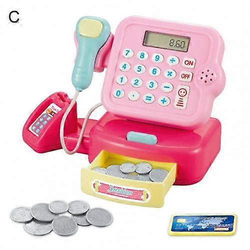 Multi Function Electronic Lighting Children Pretend Play Simulation Supermarket Cash Register Interactive Game Puzzle Toy