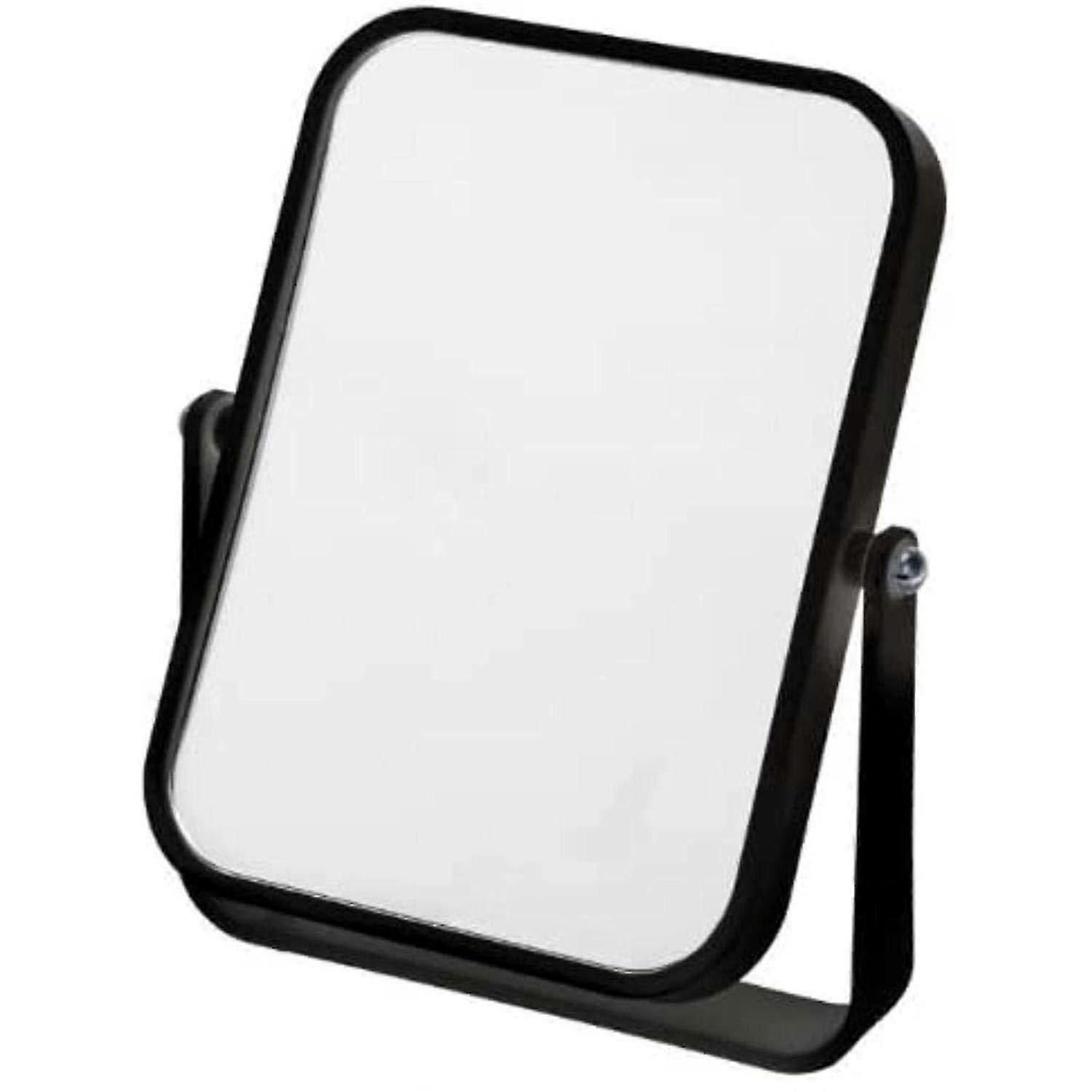 ファンシープラスチック製品自立型旅行またはバスルームミラー、ブラック