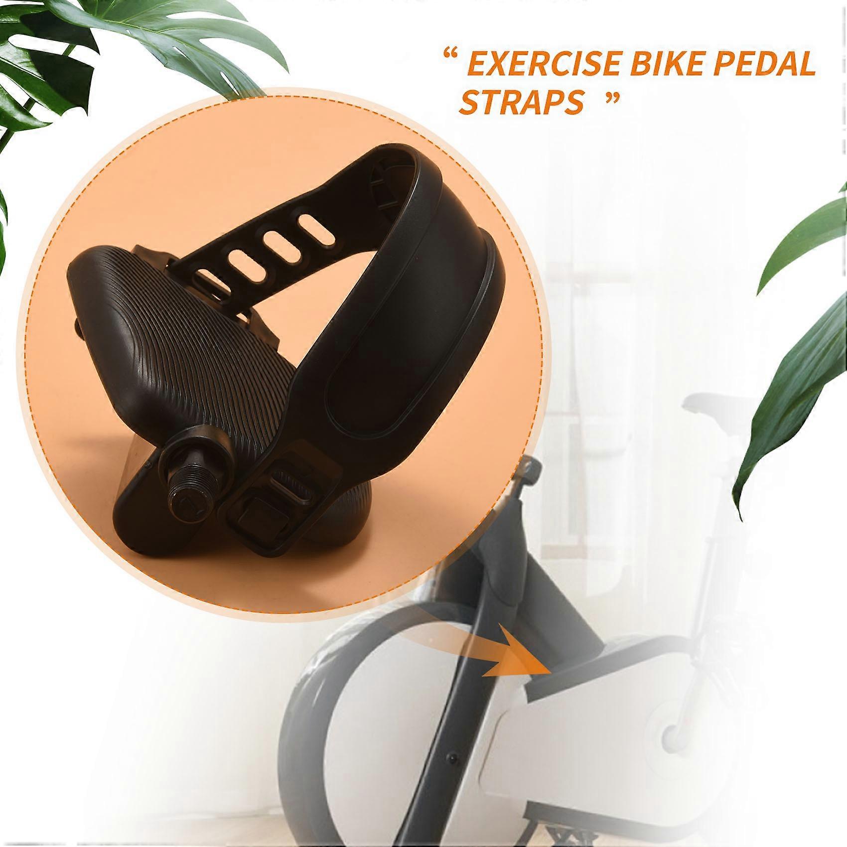 4 Pièces Sangles De Pédales Vélo D'Exercice - Courroies Réglables Résistantes, Compatibles La Plupart Des Pédales Vélo Stationnaire