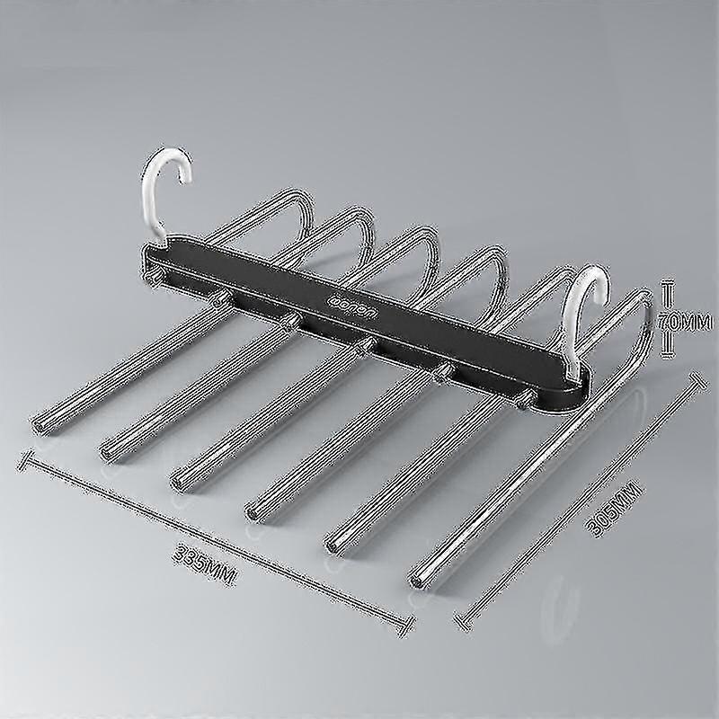 Pants Hangers, Space-saving Closet Hangers 5 Layers 2 Uses Multi-functional Pants Rack