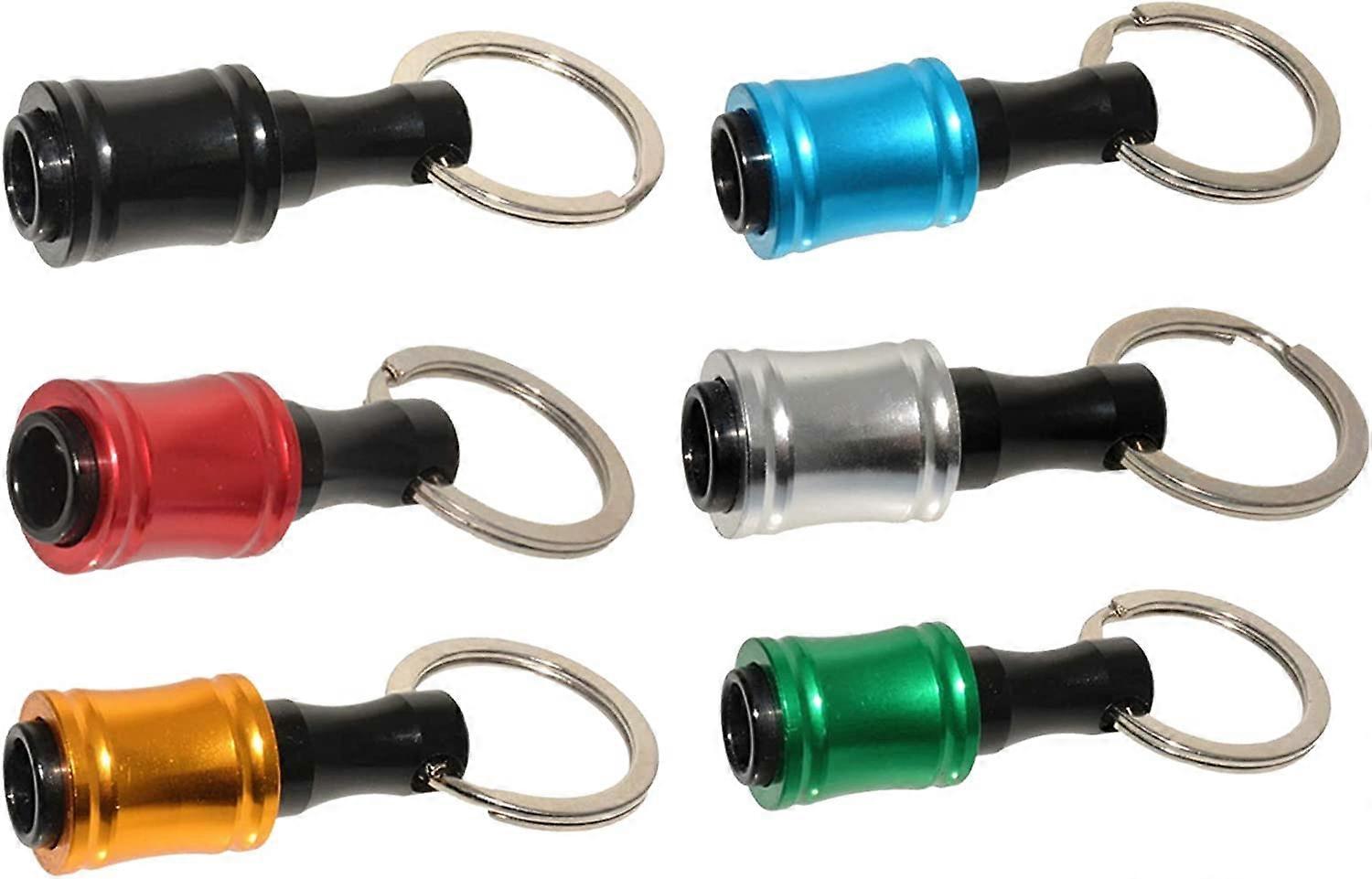 6Pcs Bit Holder Key Chain 1/4inch Portable Drill Holder Carabiner Hook Hex Shank Bit Holsters Quick Changing Bit Holder Buy cheaply on