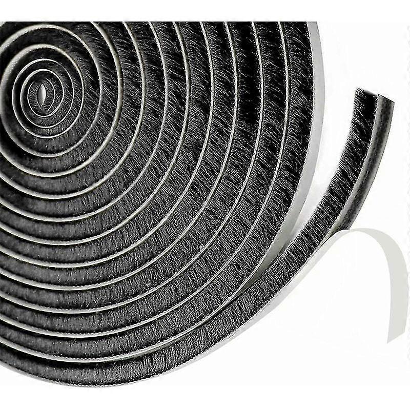 For Sliding Door Brush Seal: 9mm(B) x 23mm(D) x 6M(L) Window Seal for Door Sound Insulation and Insulating Shutter (Grey)