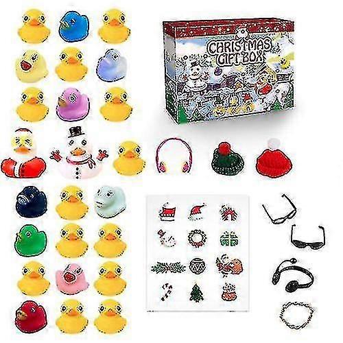 2023 Christmas Advent Calendar Blind Box Gift 24 Grids Rubber Ducks -c79