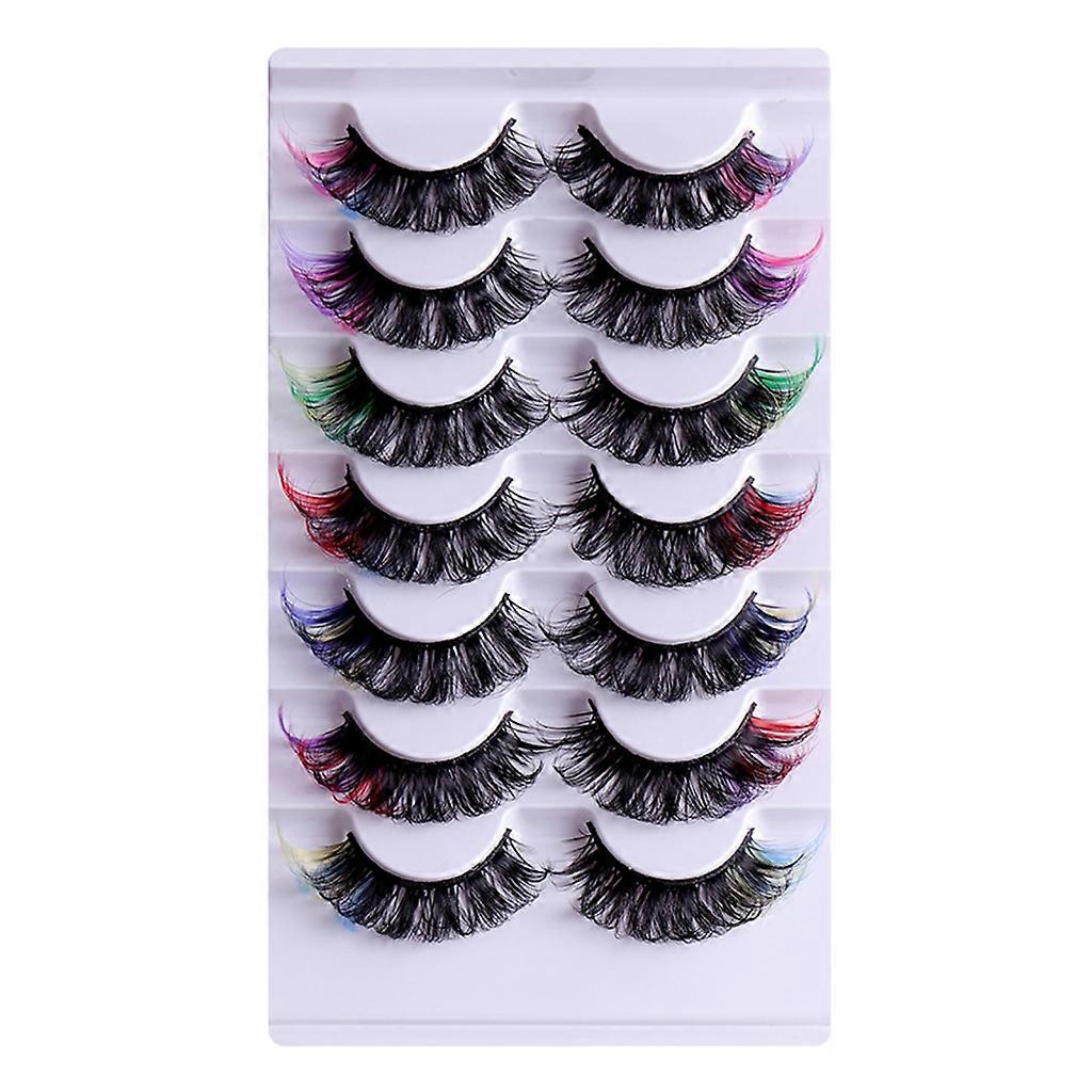 1pair Colored Lashes Eyelashes Dramatic False Eyelashes Lashes for Women