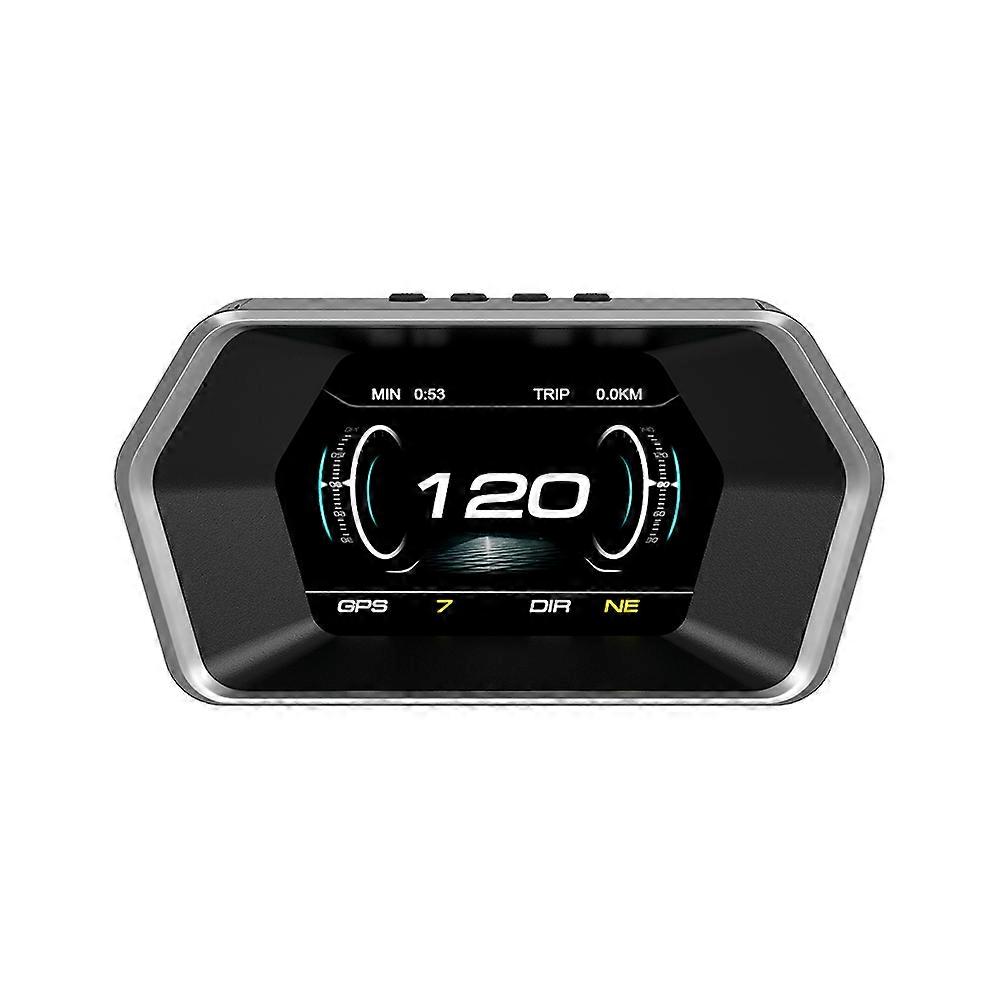 OBDHUD P17 OBD2+GPS On-board Computer Car Head-up Display Auto Digital Speedometer Turbo Pressure Water&Oil Temperature Gauge