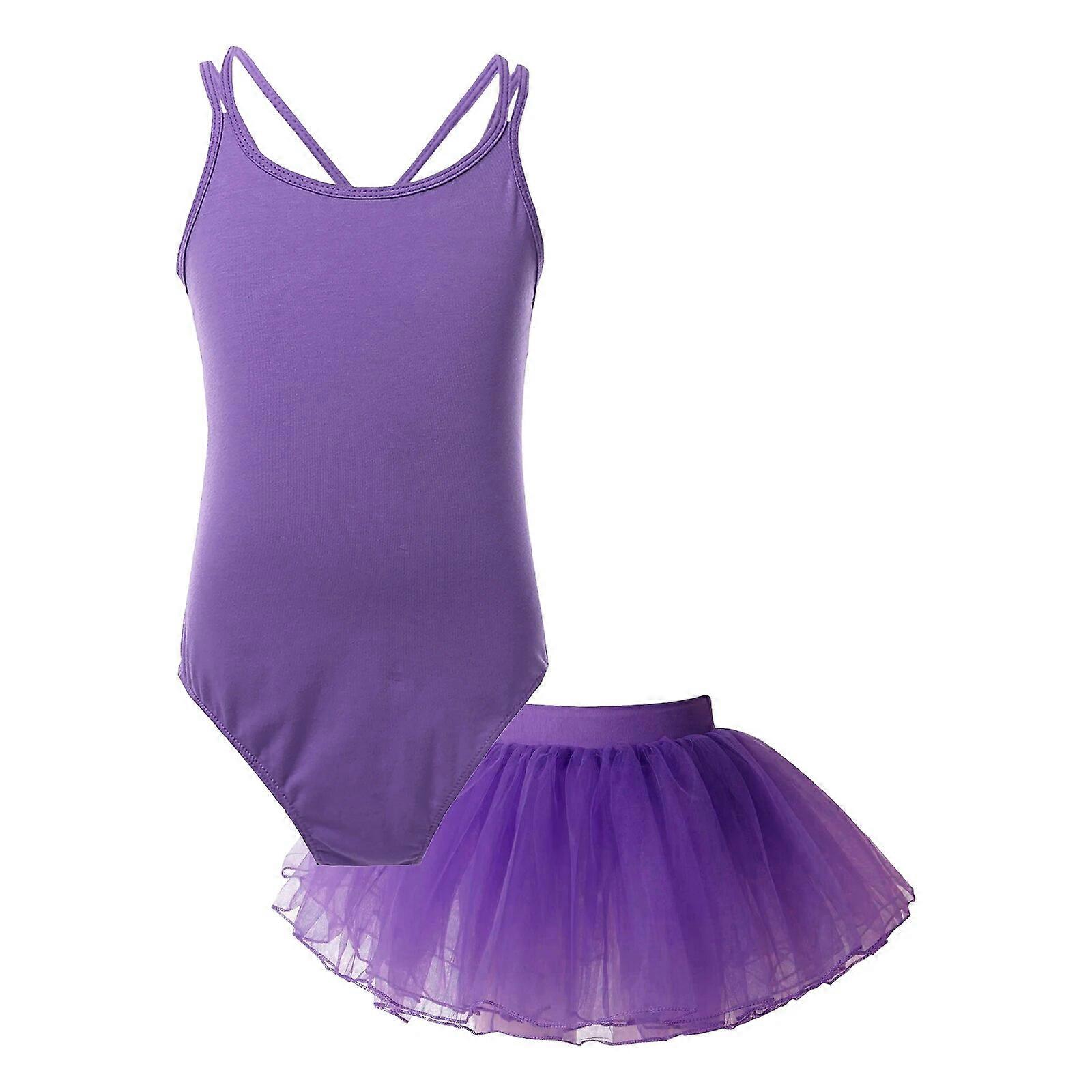 Crianças Meninas Sem Mangas Ballet Ginástica Collant com Tutu Saia Dancewear Conjuntos para Dança Competição Prática Performance