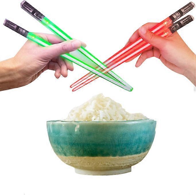 LED Glowing Light Chop Sticks Sushi Lightup Sabers