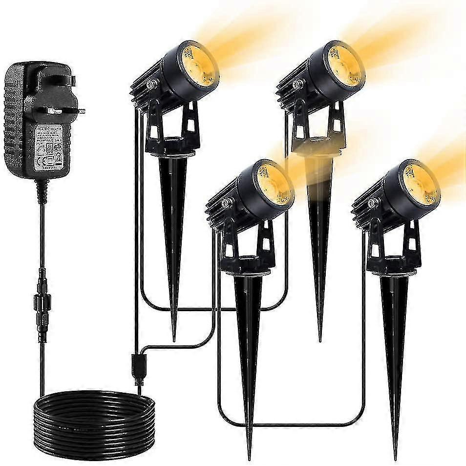 プラグ付きガーデンスパイクライト、導かれたグレードのスポットライト65.6ft / 20m 12vランドスケープライトIp65防水