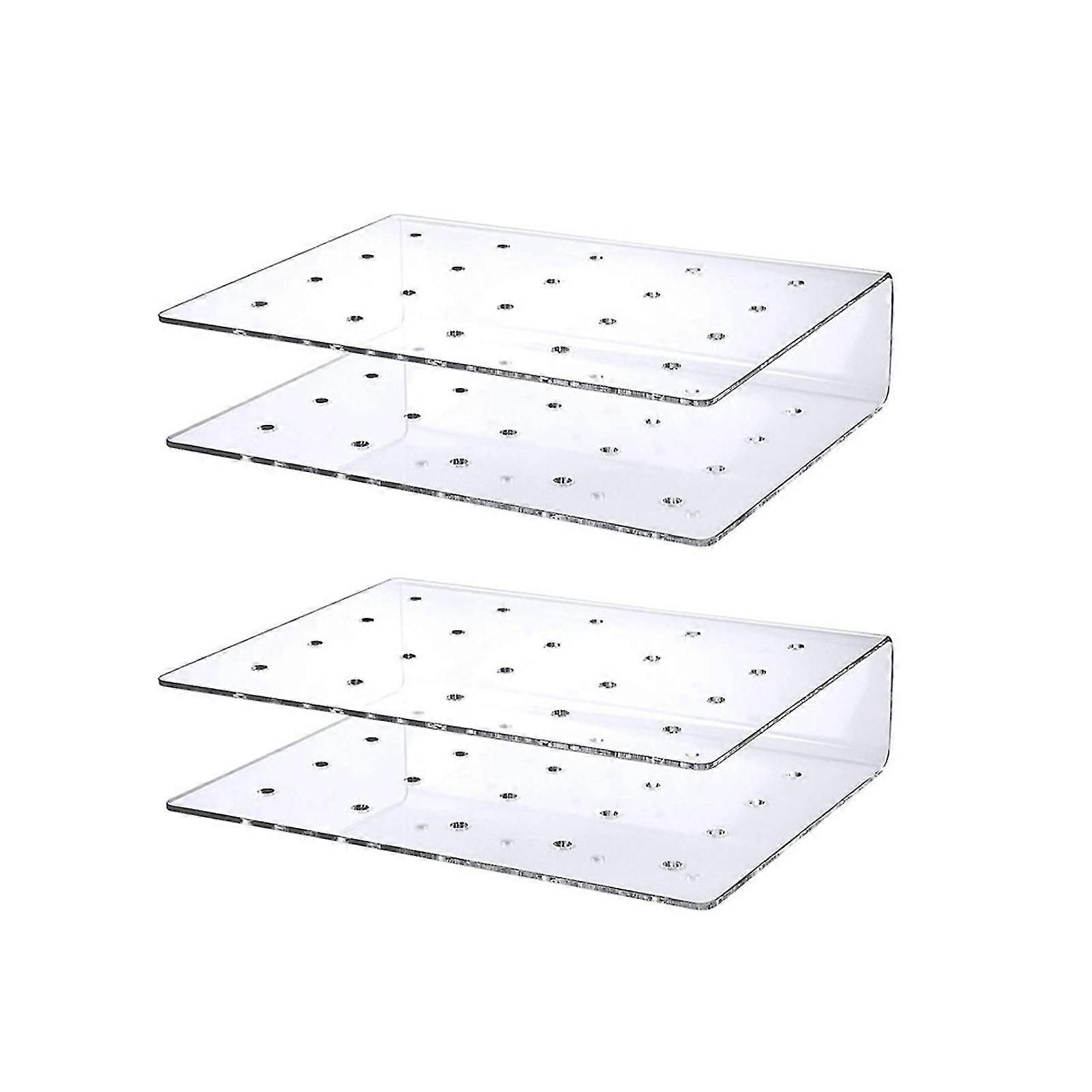 2pcs/set Pop Holder Creative Durable Double Layer Design Acrylic 20 Holes Cake Pop Stand Rack For Party