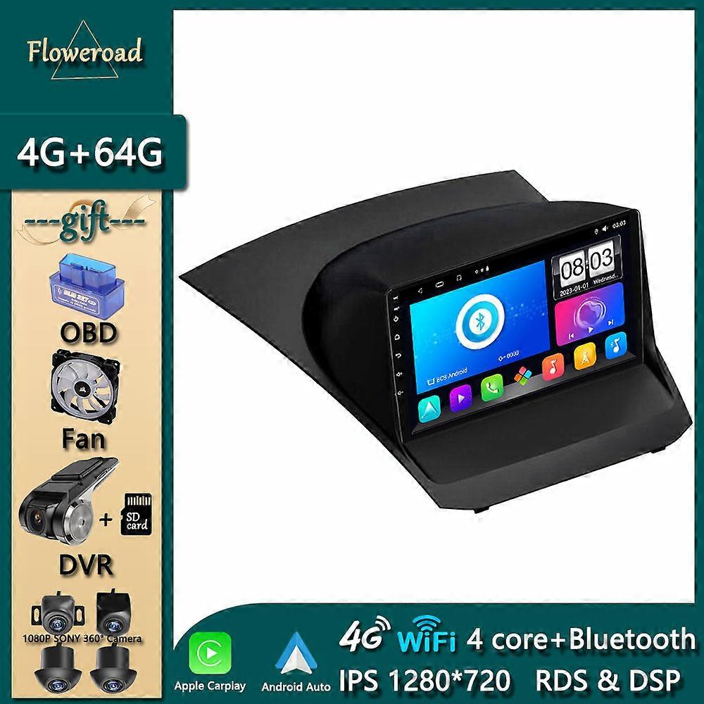 Carplay Auto For Ford Fiesta 2008 -2019 Car Android Navigation GPS Radio Stereo Monitor Multimedia Player IPS Video 4G Head Unit